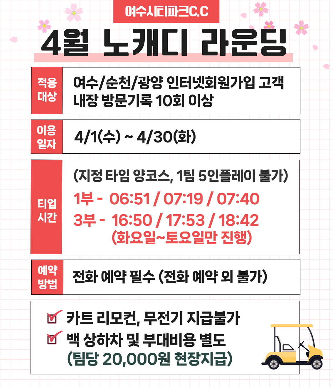 2026년 4월 노캐디 라운딩
